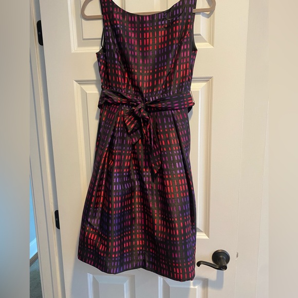 Size 4 multicolored dress with belt - Picture 1 of 4